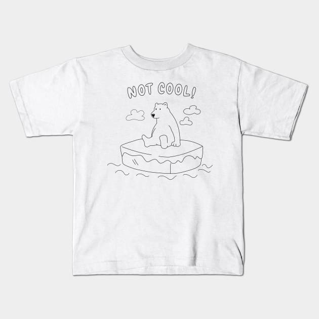 Global Warming - Polar bear Kids T-Shirt by valentinahramov